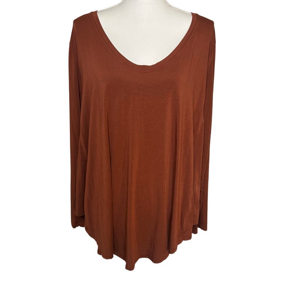 lululemon athletica Long Sleeve Tee in Rust